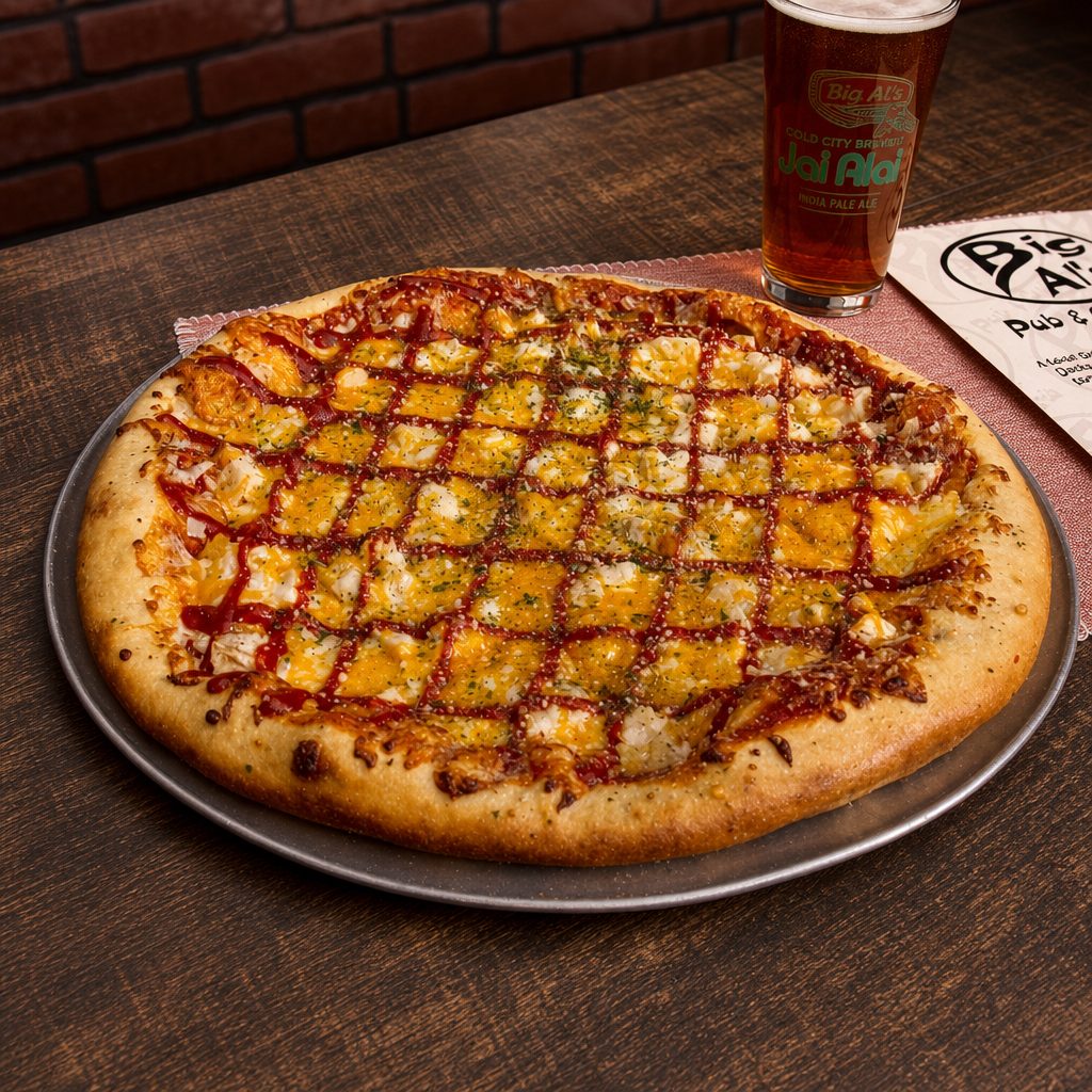 BBQ Chicken Pizza.